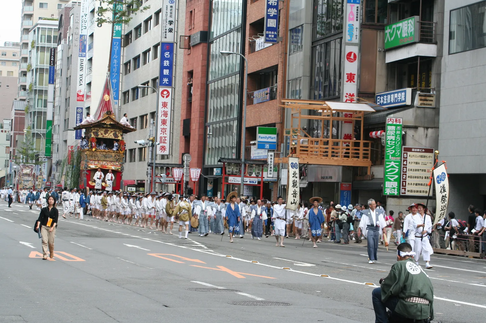 Gion Matsuri float in the streets of Kyoto